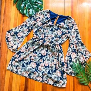 Bell sleeved floral dress
